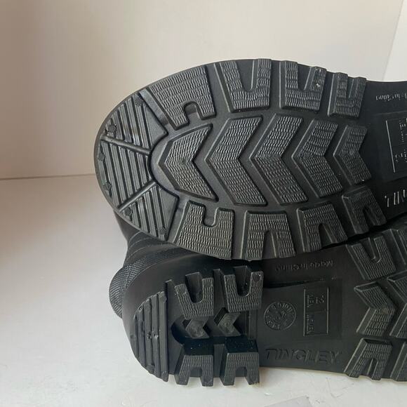 BLACK Mens Plain Toe Rubber Fishing Hunting Waterproof PVC Work Mud RAIN BOOTS - Picture 9 of 11